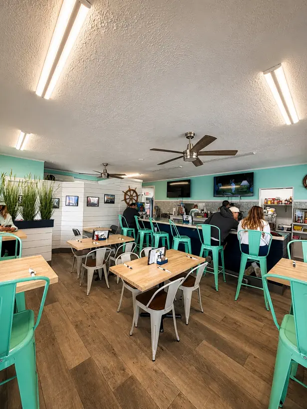 Inside Phil 'er Up Cafe today, coastal interior